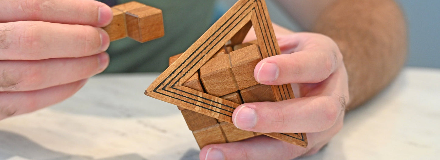 Egyptian Triglyph - Wooden Pyramid Brainteaser