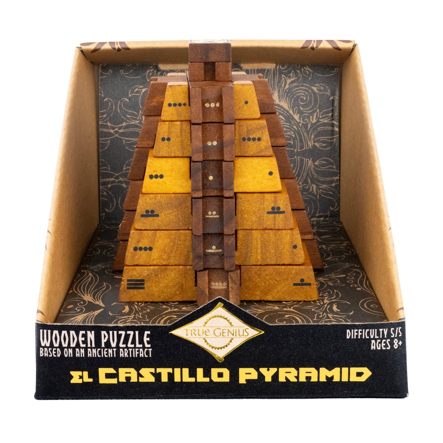 El Castillo Pyramid - Mathematical Wooden Puzzle