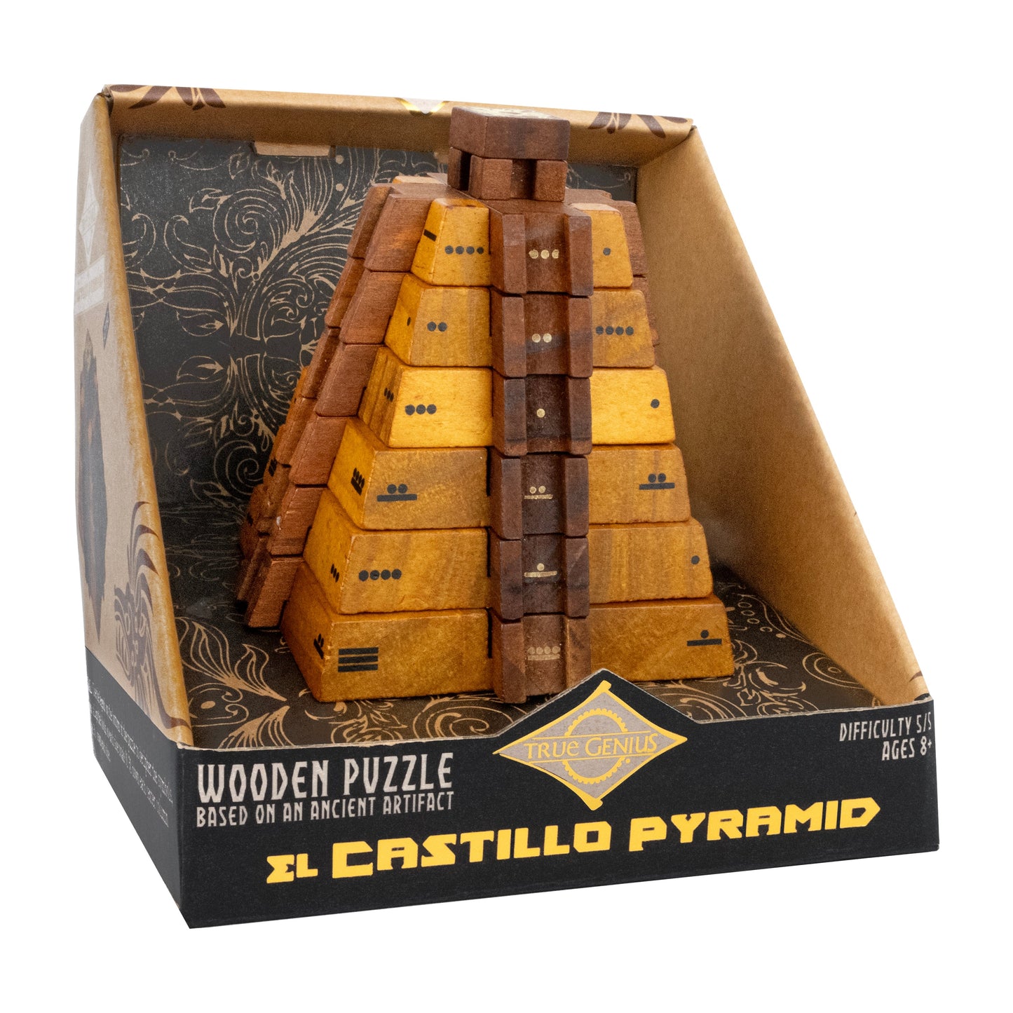 El Castillo Pyramid - Mathematical Wooden Puzzle