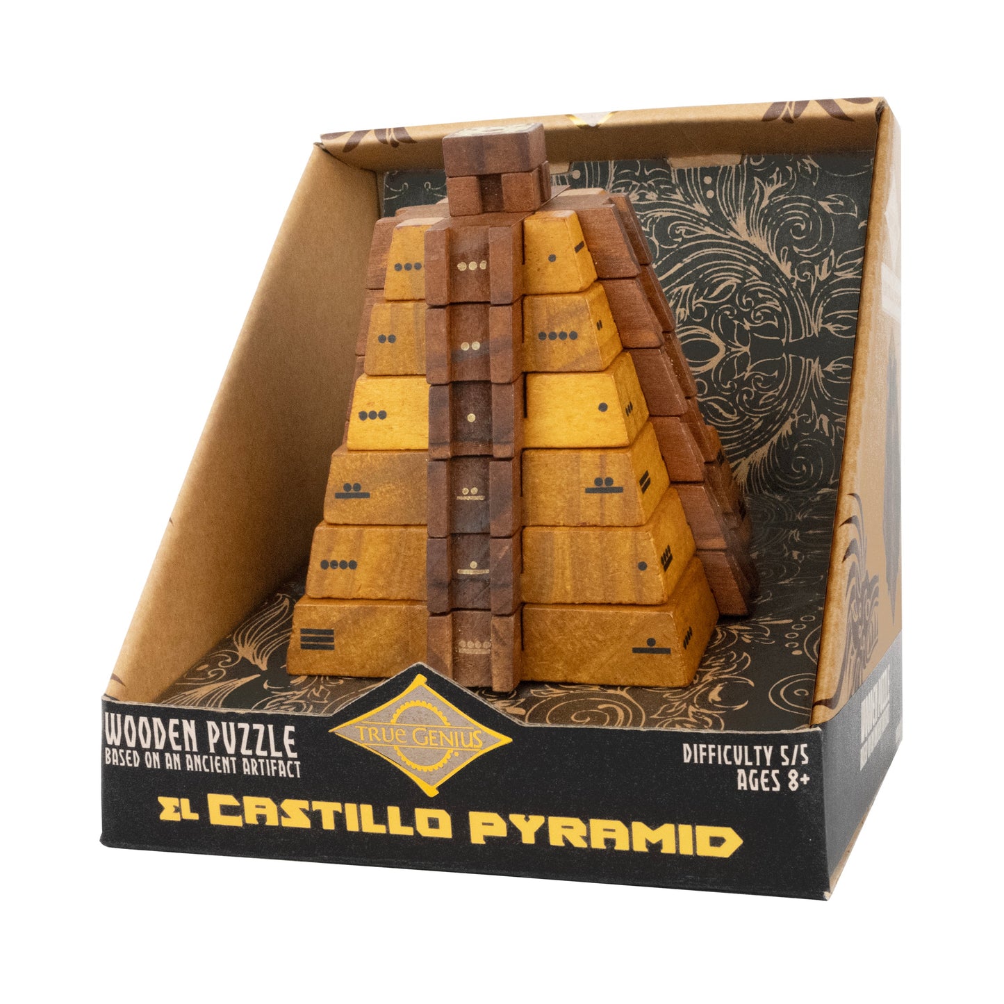 El Castillo Pyramid - Mathematical Wooden Puzzle