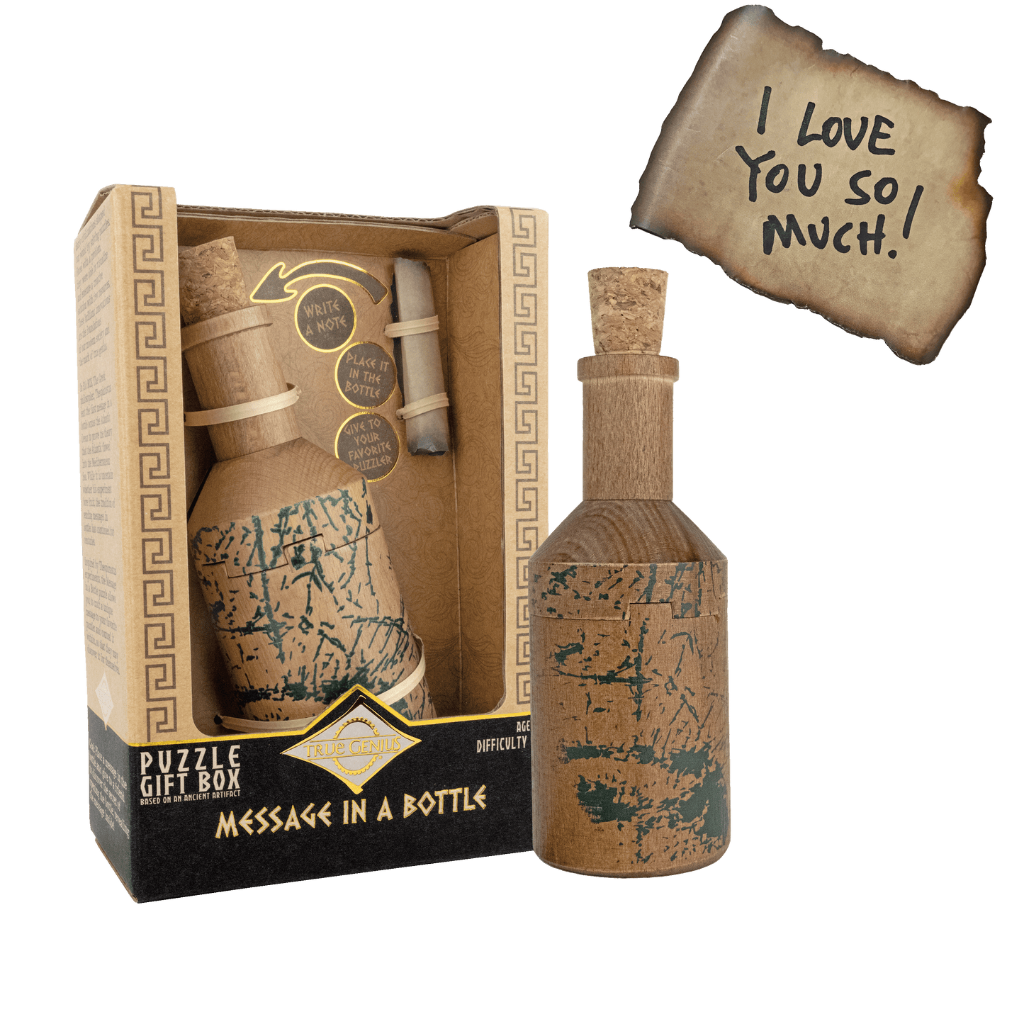 Message in a Bottle - Secret Puzzle Box. A fun secret-compartment puzzle.