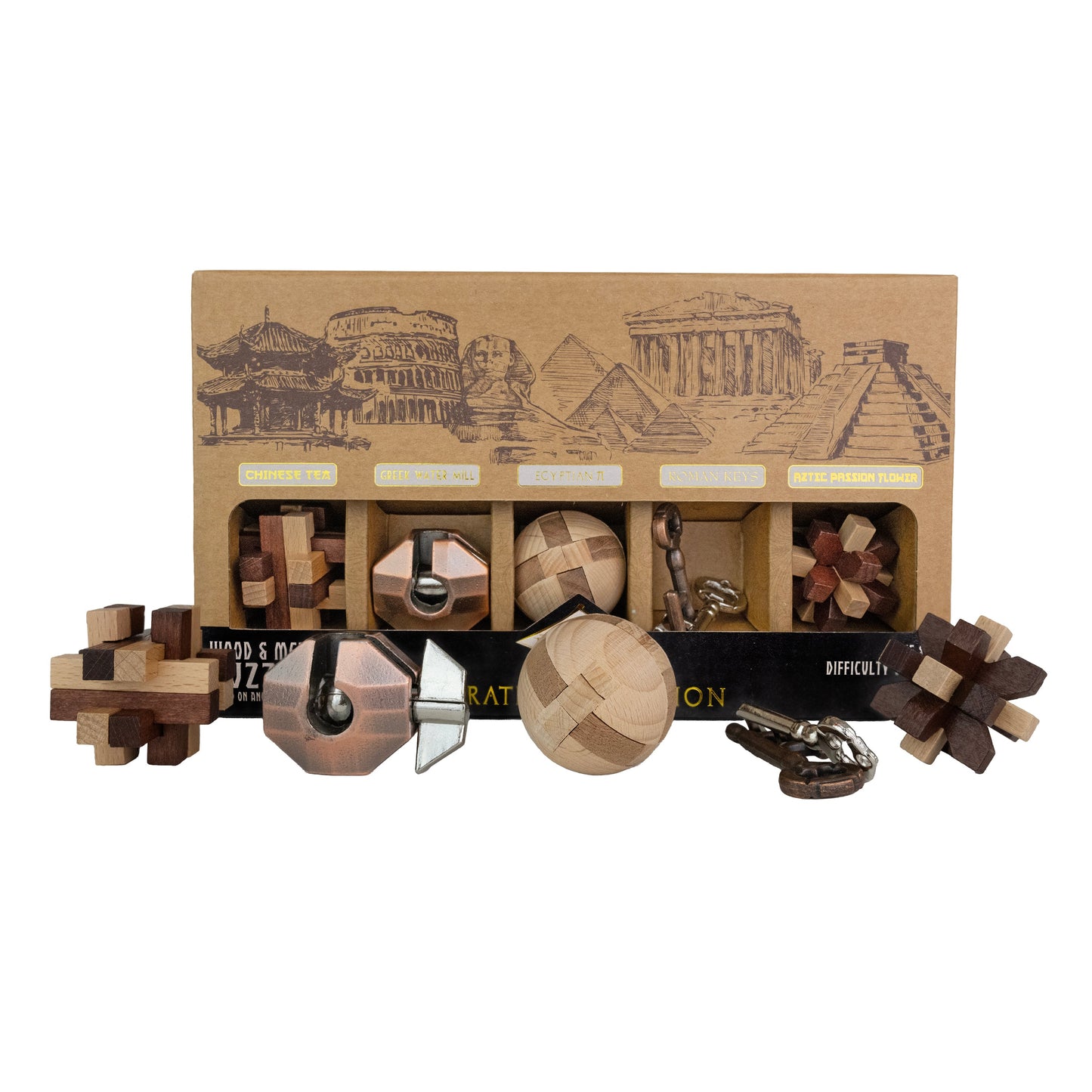 Curated Collection 5-Pack – Assorted Wooden & Metal Puzzles