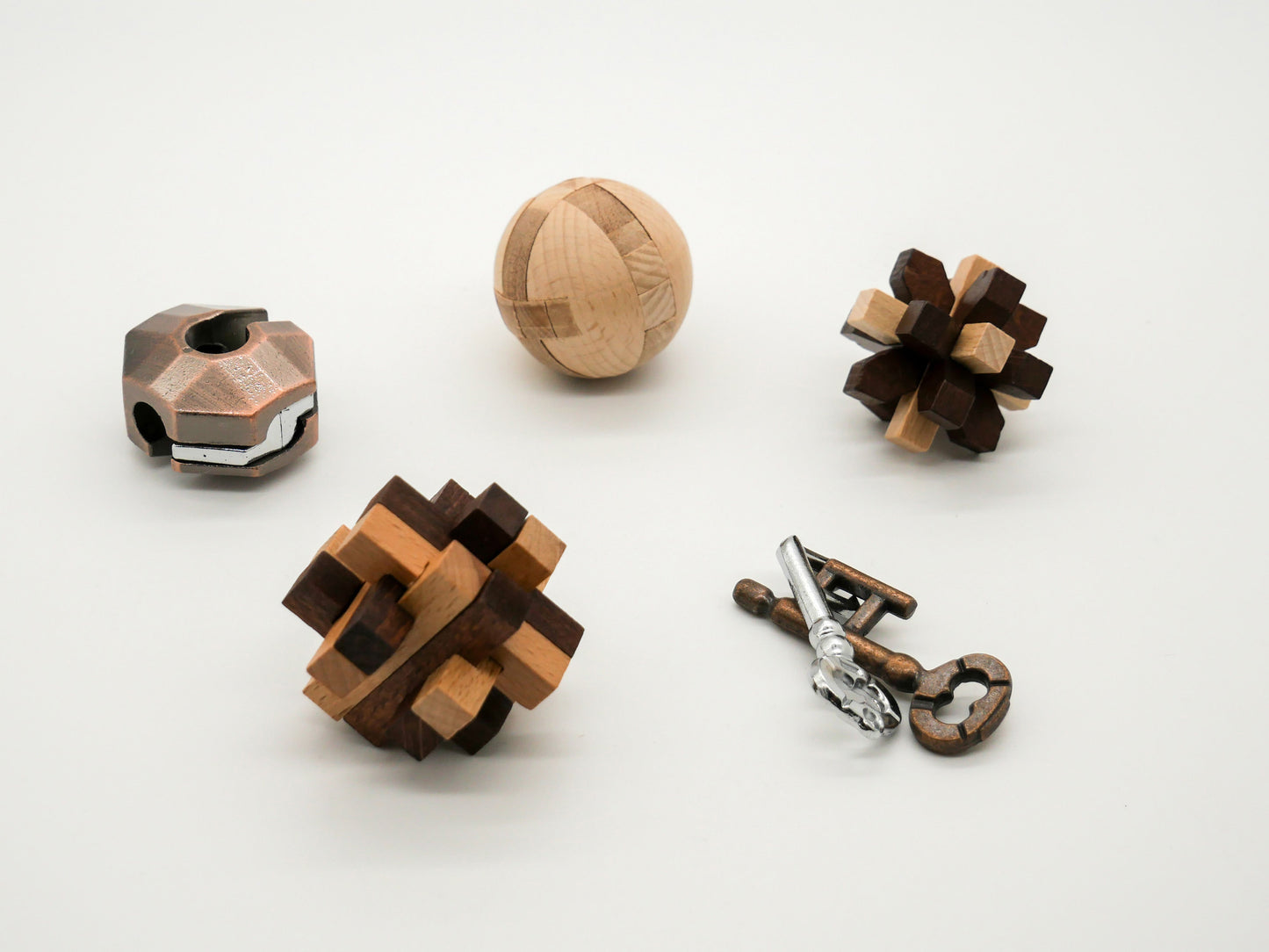 Curated Collection 5-Pack – Assorted Wooden & Metal Puzzles