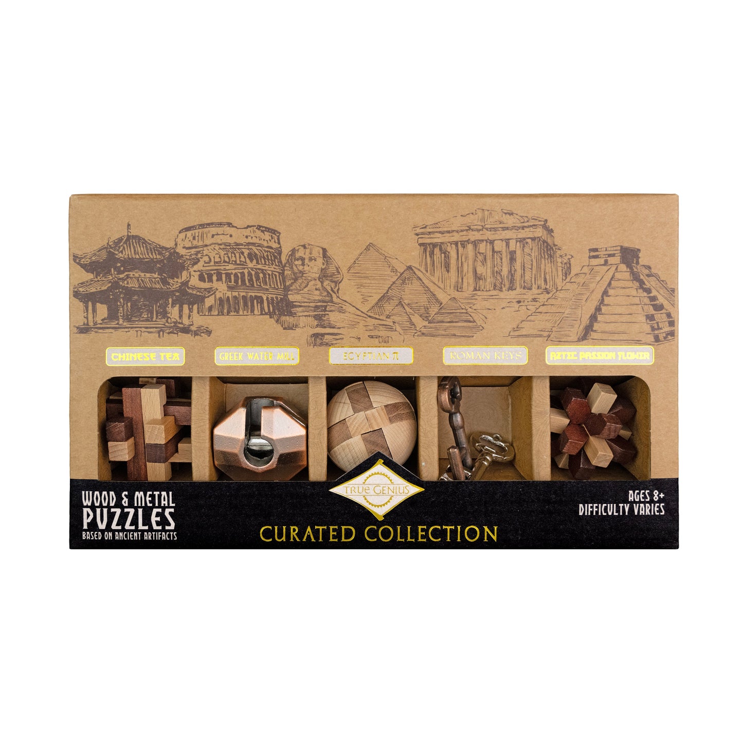 Curated Collection 5-Pack – Assorted Wooden & Metal Puzzles