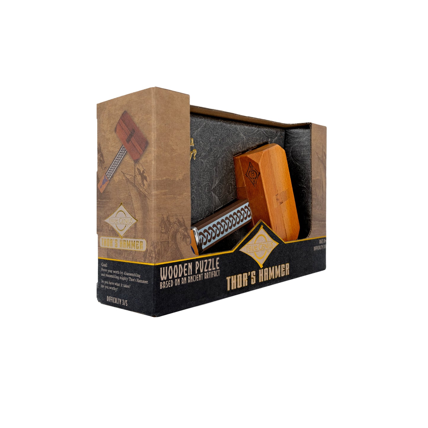 Thor's Hammer - Norse Wooden Brain Teaser