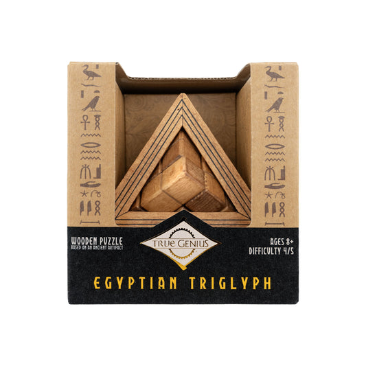 Egyptian Triglyph - Wooden Pyramid Brainteaser