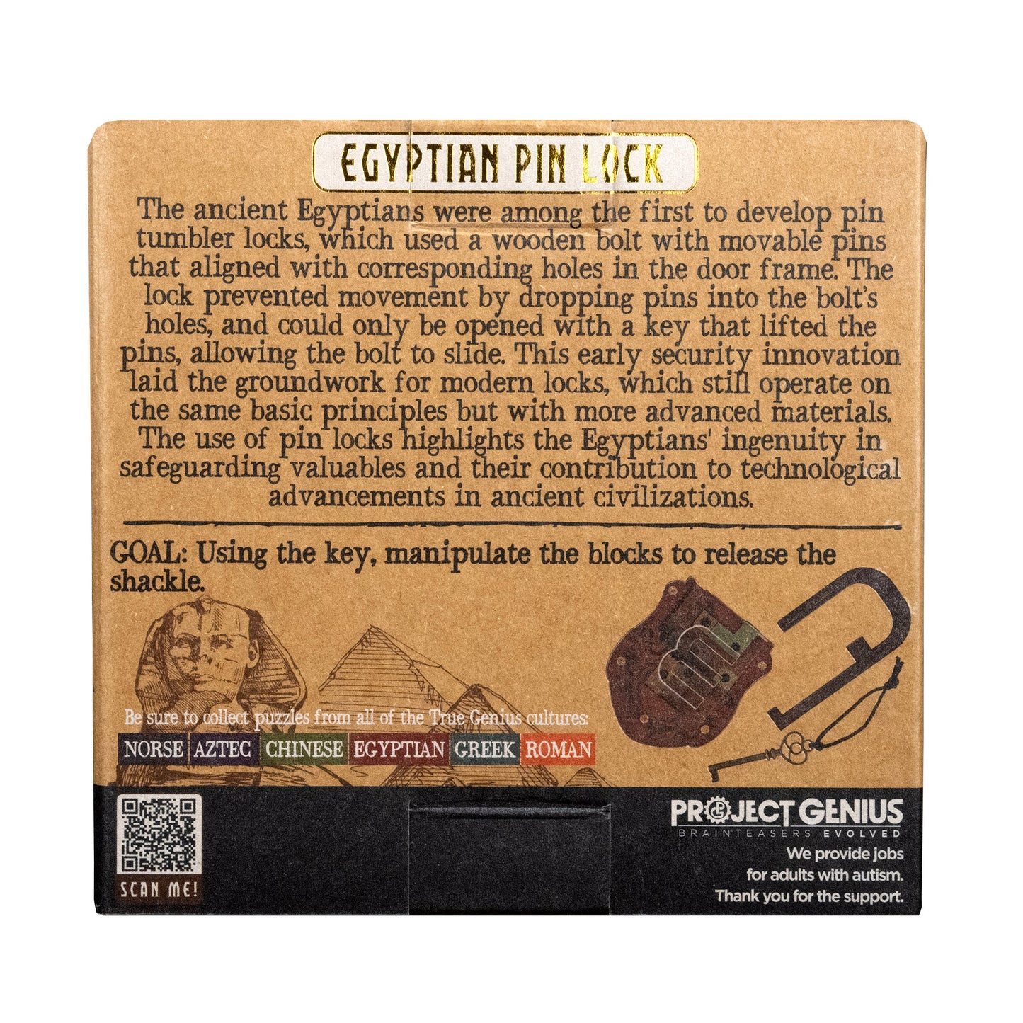 Pin Lock – Egyptian Logic Lock Puzzle